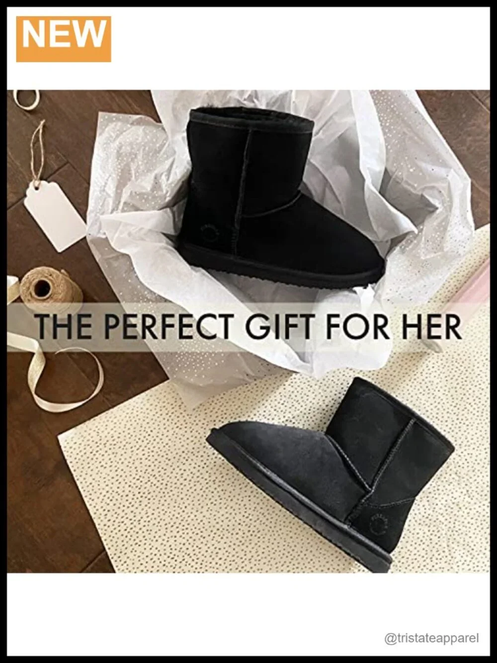 Women's Mid Calf Shearling Boots Indoor/Outdoor Slip On Suede Faux Fur